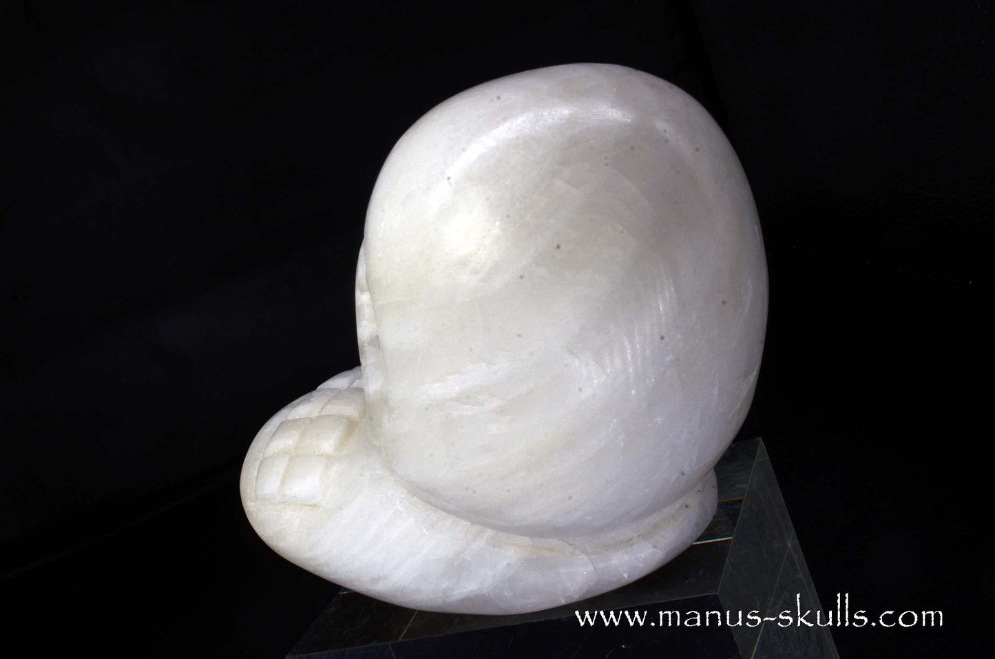 White Calcite Evolian Skull  #03