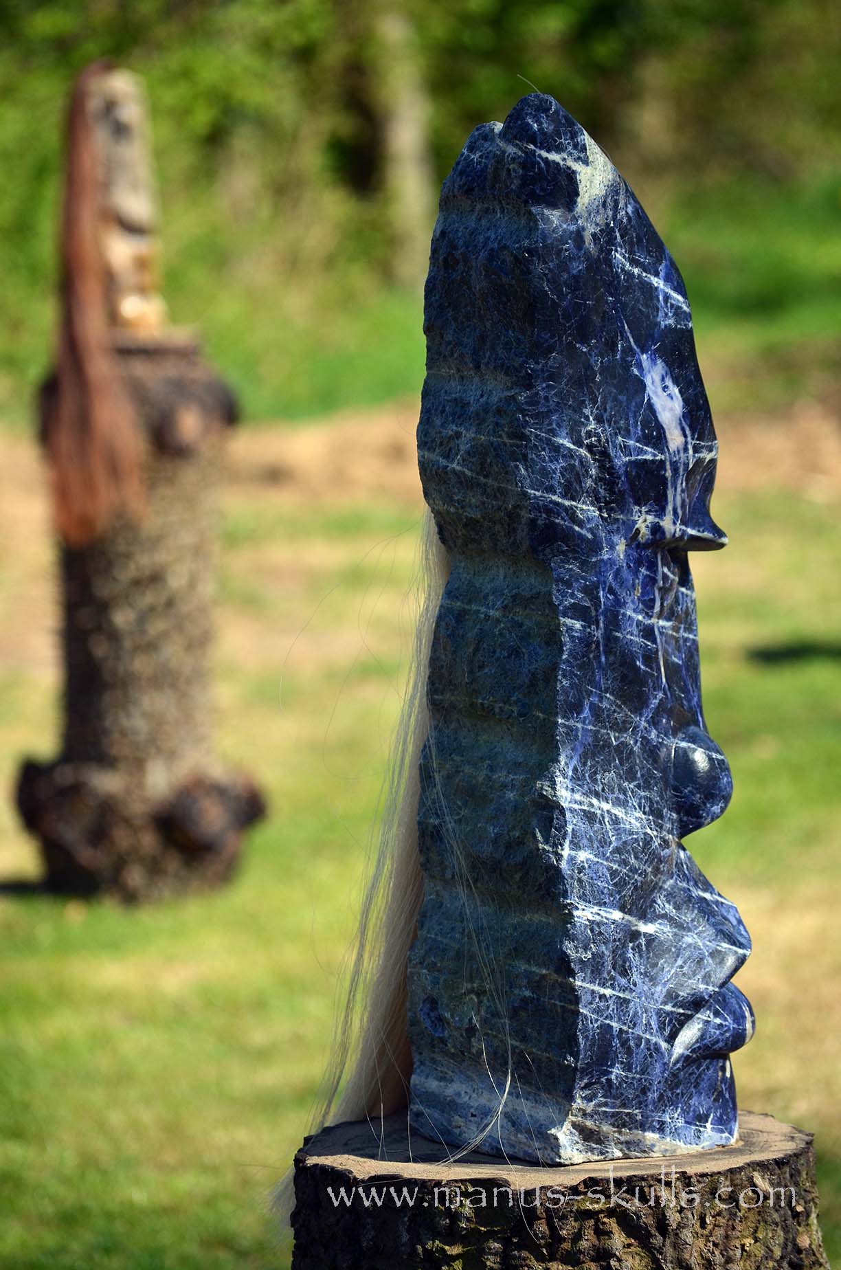 Sodalite Tribe Statue #001
