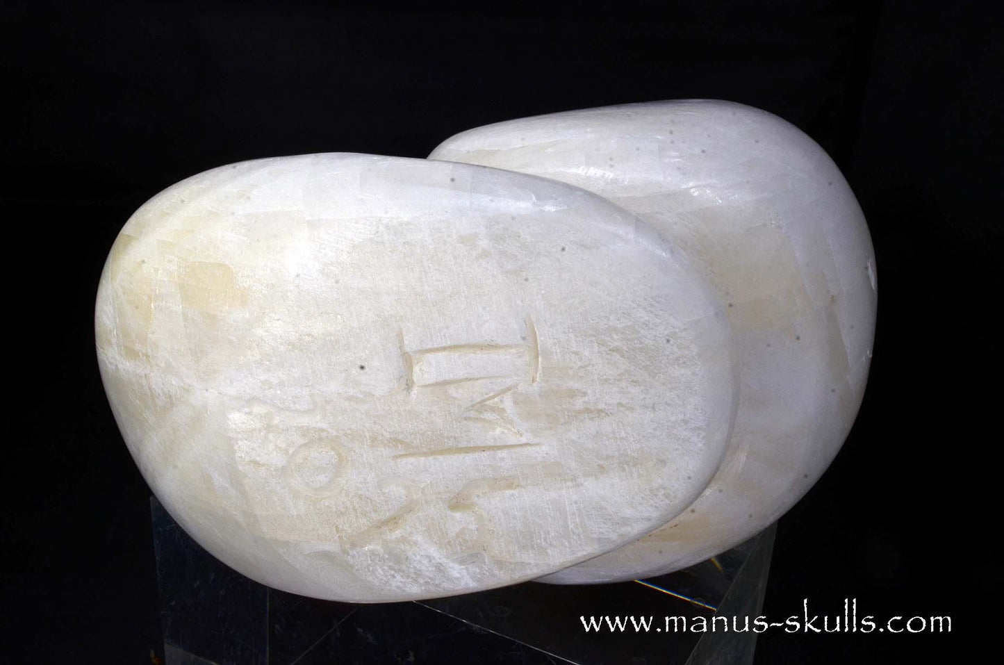 White Calcite Evolian Skull  #03