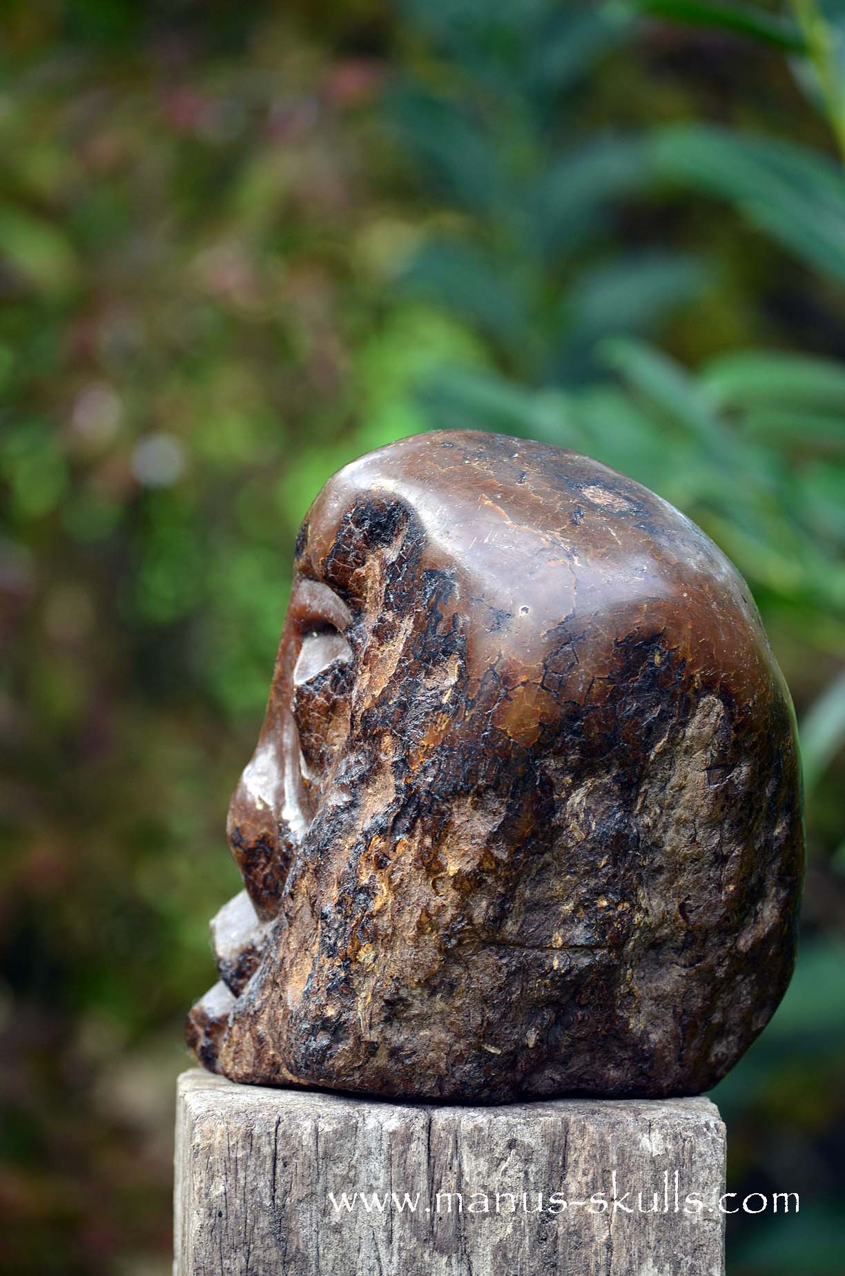 Huge  Amber Tribal Skull from the ancients (UV active)