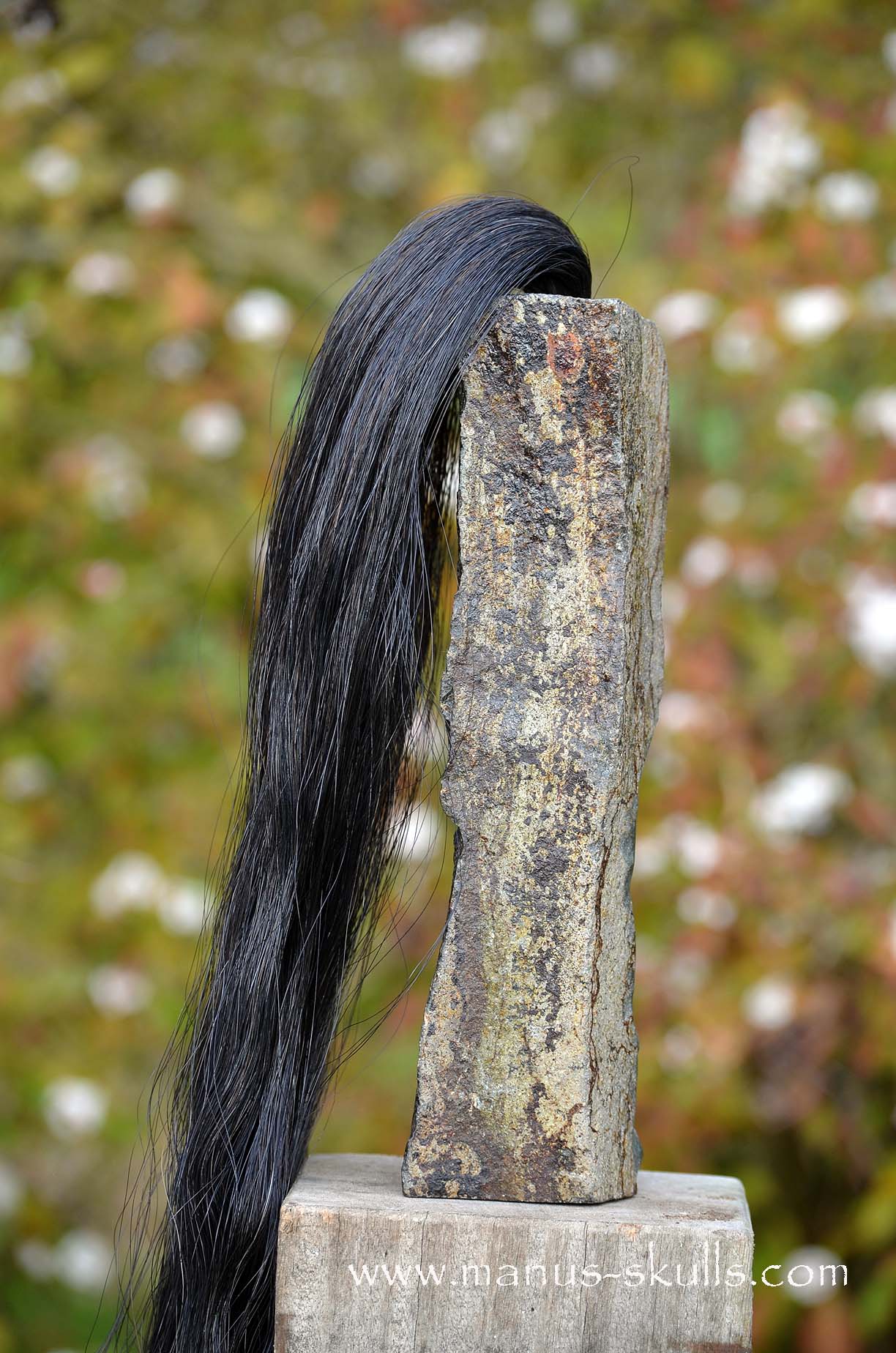 Hexagonal Basalt Tribal Skull #73