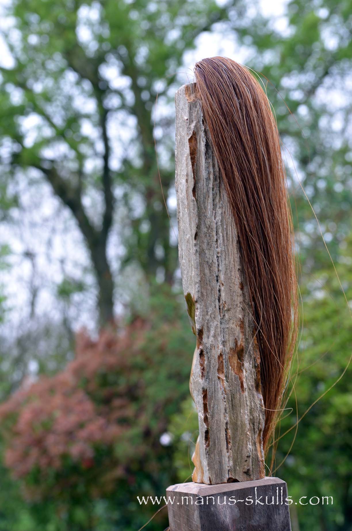 Petrified Wood Tribal Statue #008