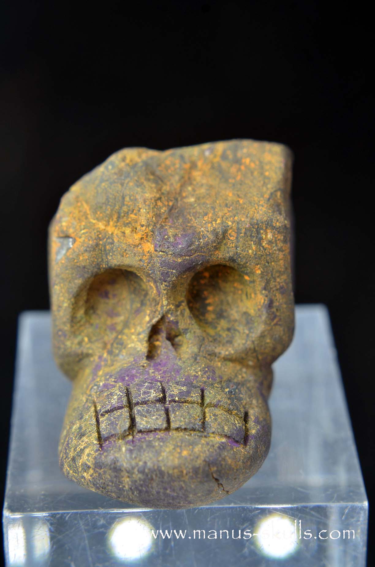 Manus skulls unique Crystal Carvings handmade skulls dragons pendants preseli bluestone tribals spiritual meaning wand Unicorn .. Evolian 2025 purpurite