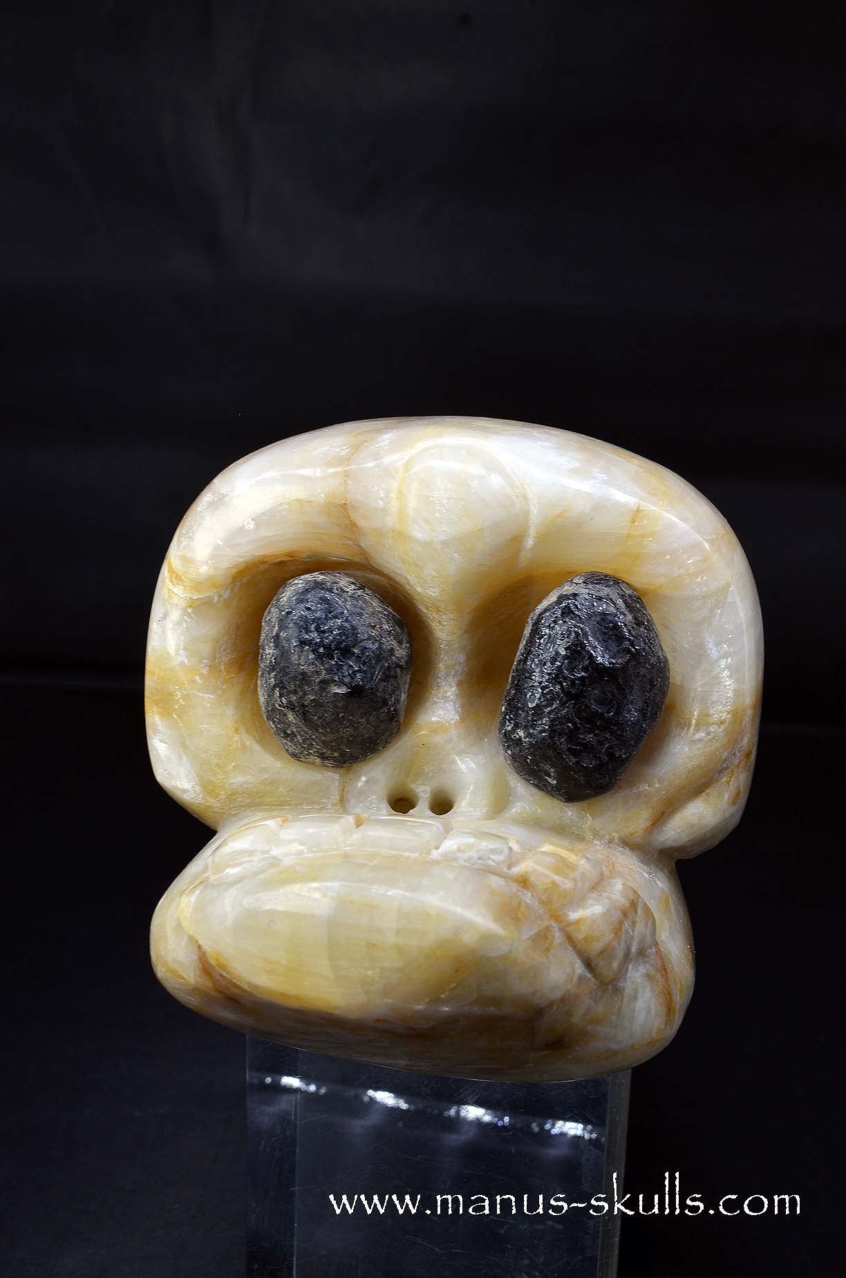 White Calcite Evolian Skull  #11