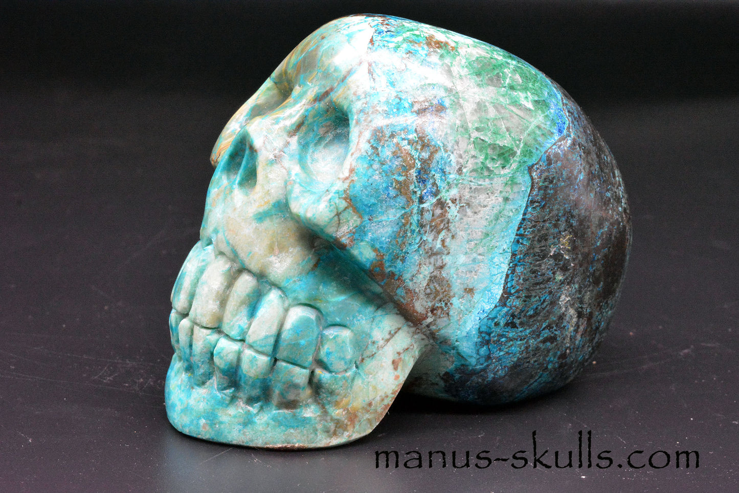 Shattuckite, Chrysocolla Skull