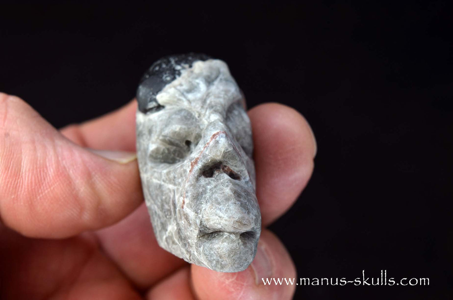 Apache Tears Obsidian on Matrix Skull #2