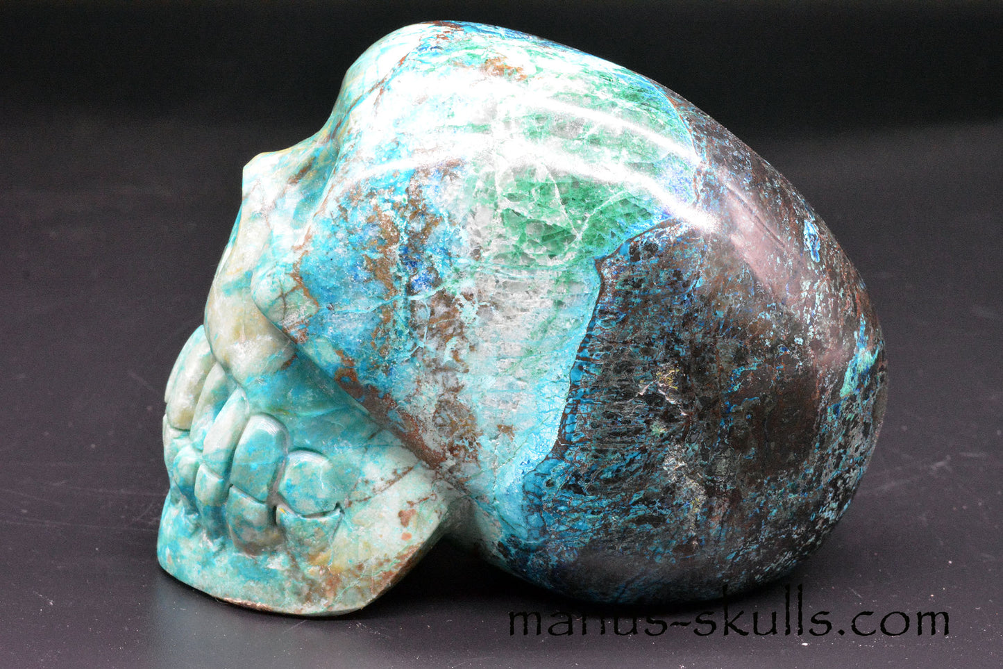 Shattuckite, Chrysocolla Skull