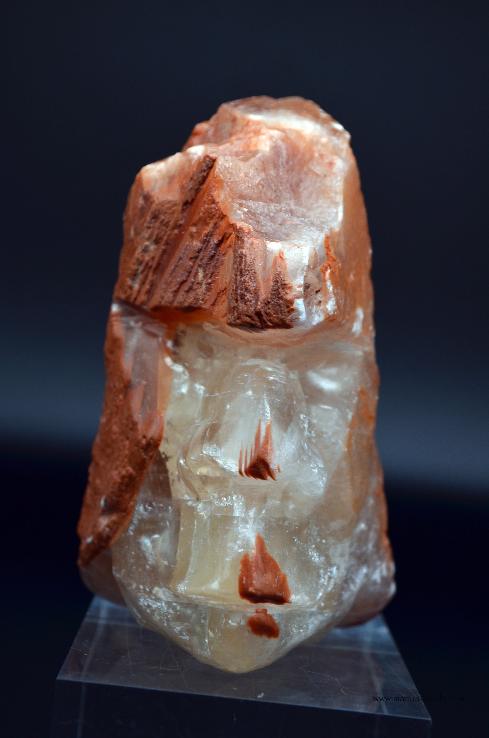 Romanian Calcite Manus Skull 