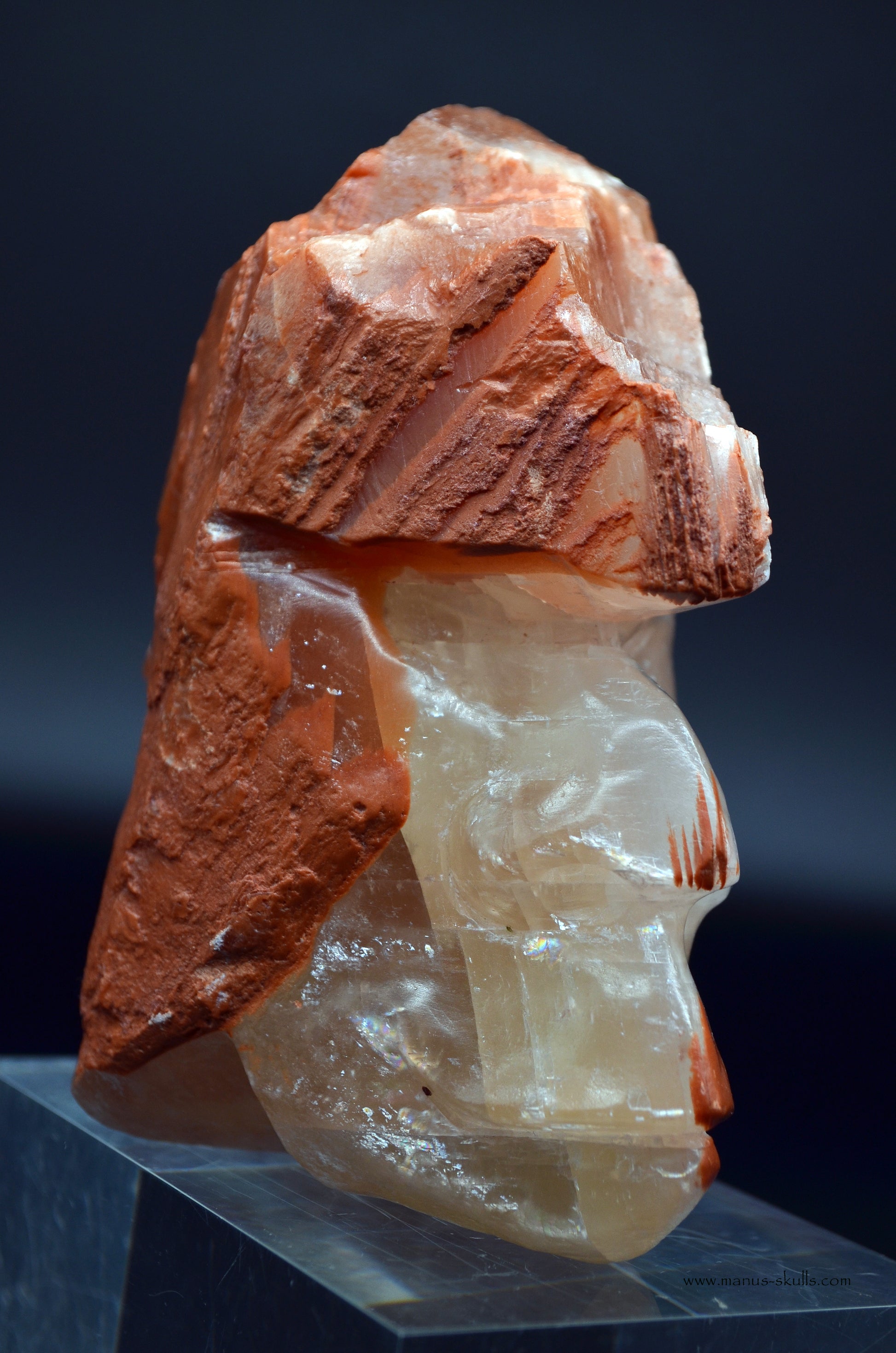 Romanian Calcite Manus Skull 