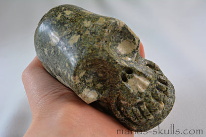 Preseli Bluestone Skull with Triskelion Symbol