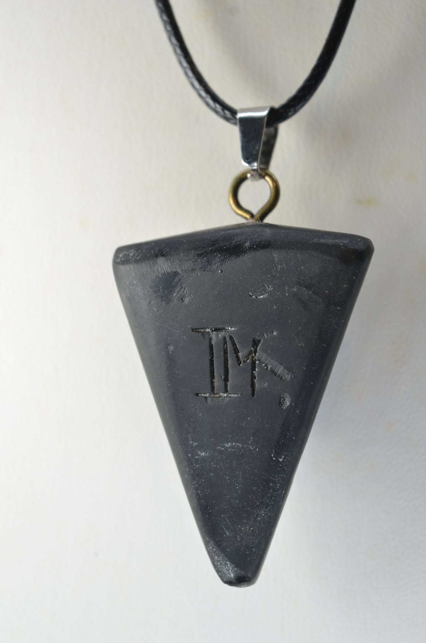 Obsidian tribal Pendant