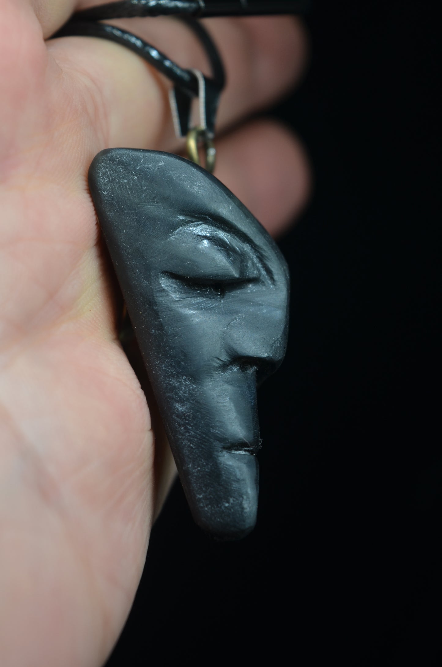 Obsidian tribal Pendant