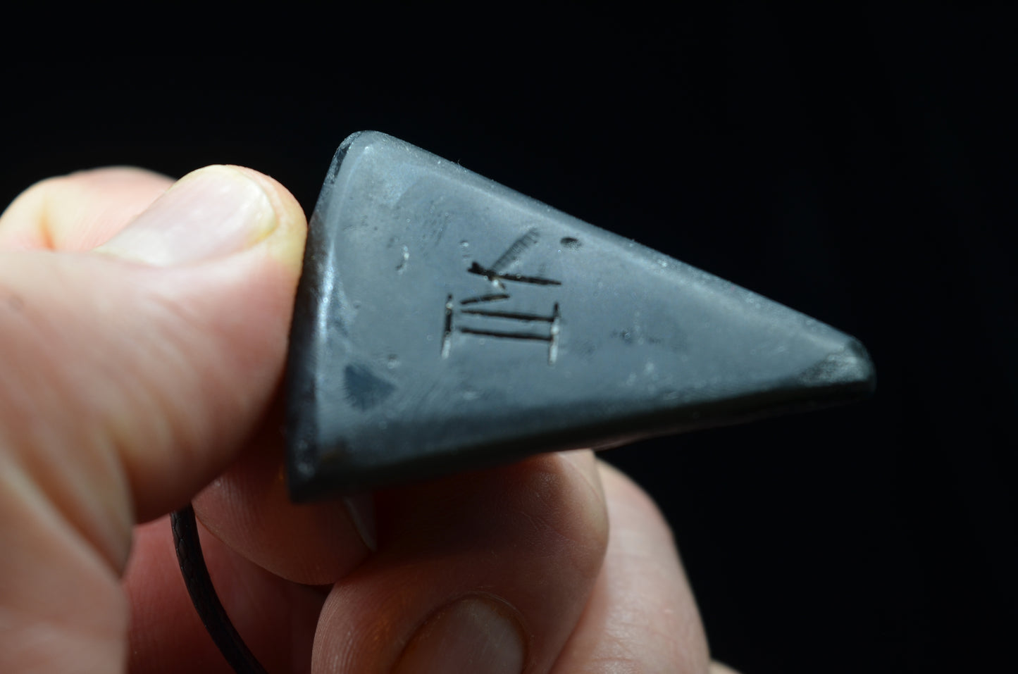 Obsidian tribal Pendant