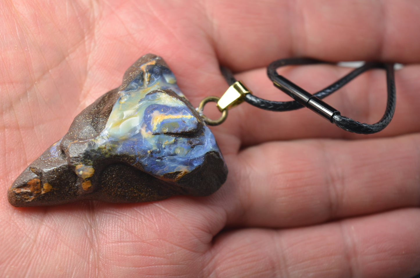 Australian Boulder Opal Tribal Skull