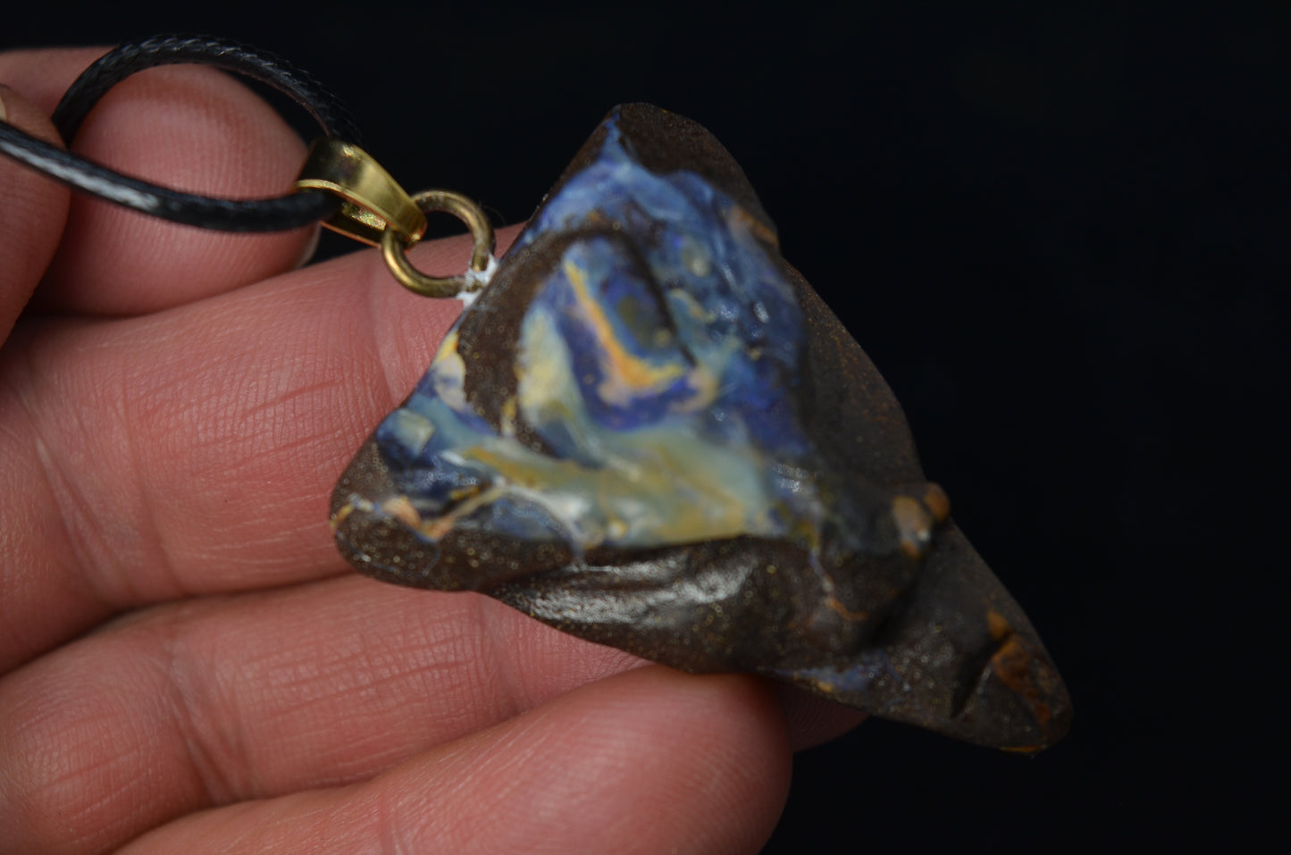 Australian Boulder Opal Tribal Skull