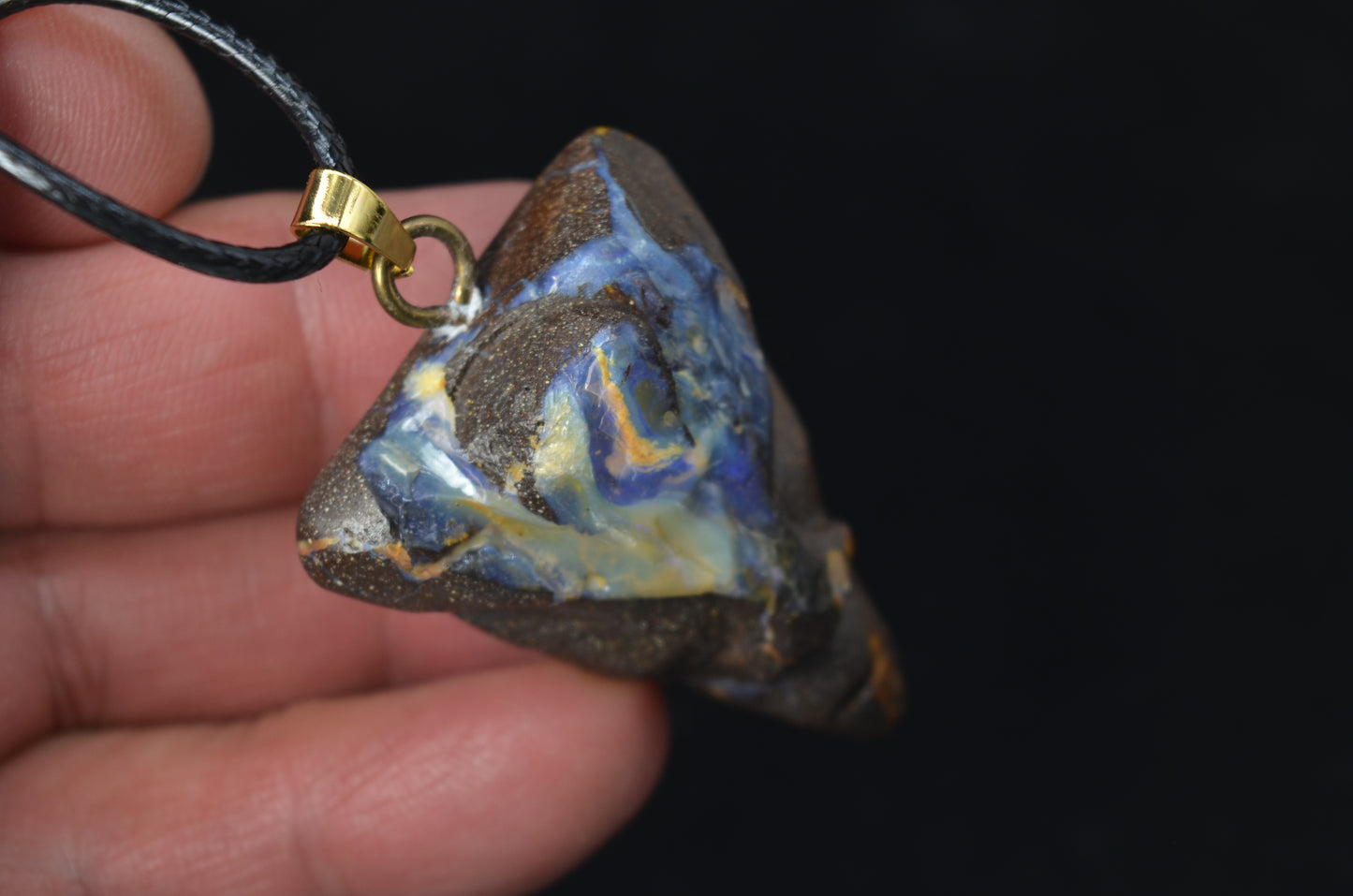 Australian Boulder Opal Tribal Skull
