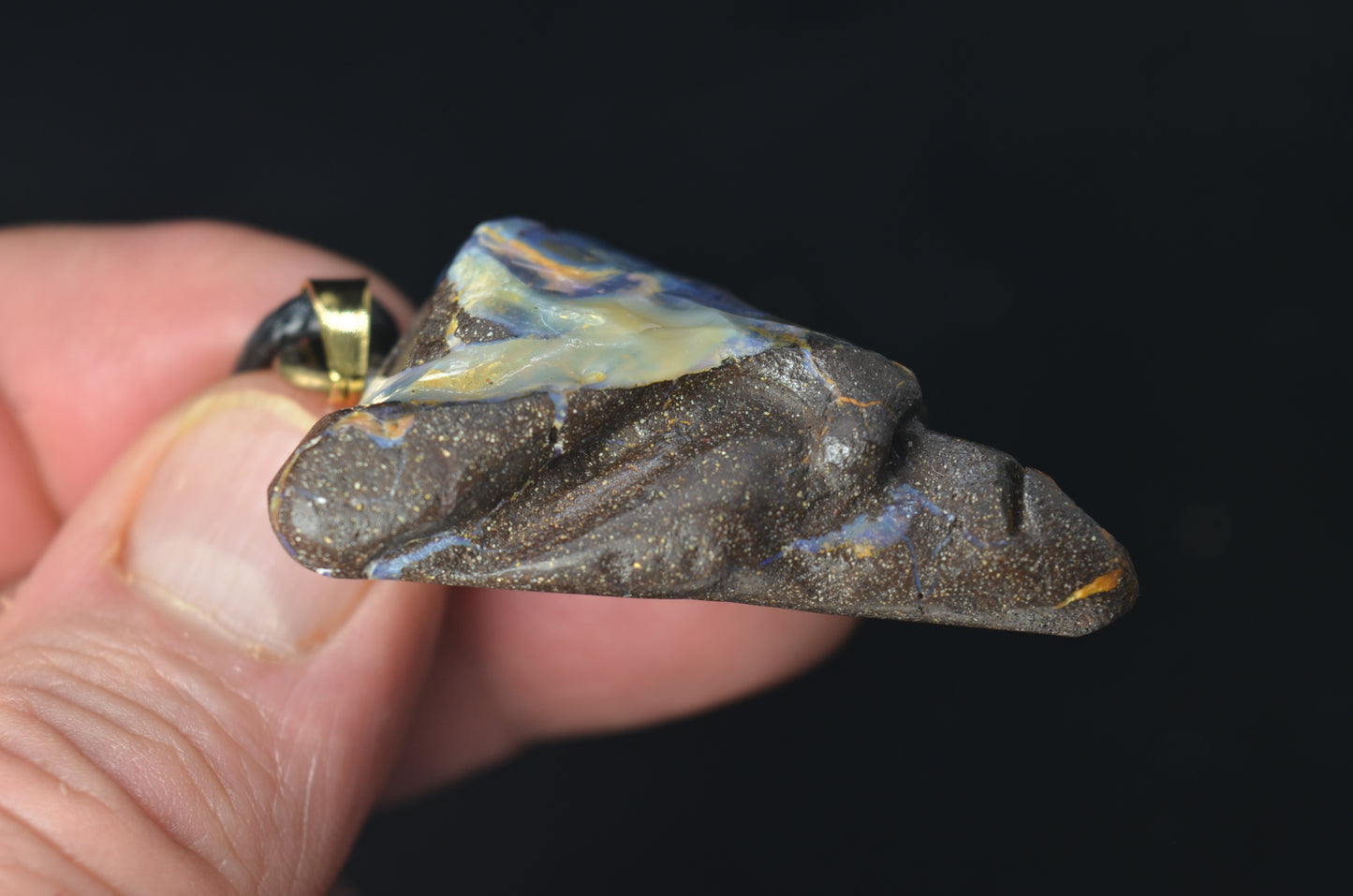 Australian Boulder Opal Tribal Skull