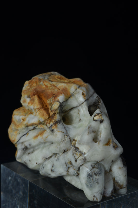 Manus skulls unique Crystal Carvings handmade skulls dragons pendants preseli bluestone tribals spiritual meaning wand Unicorn ..  prehnite