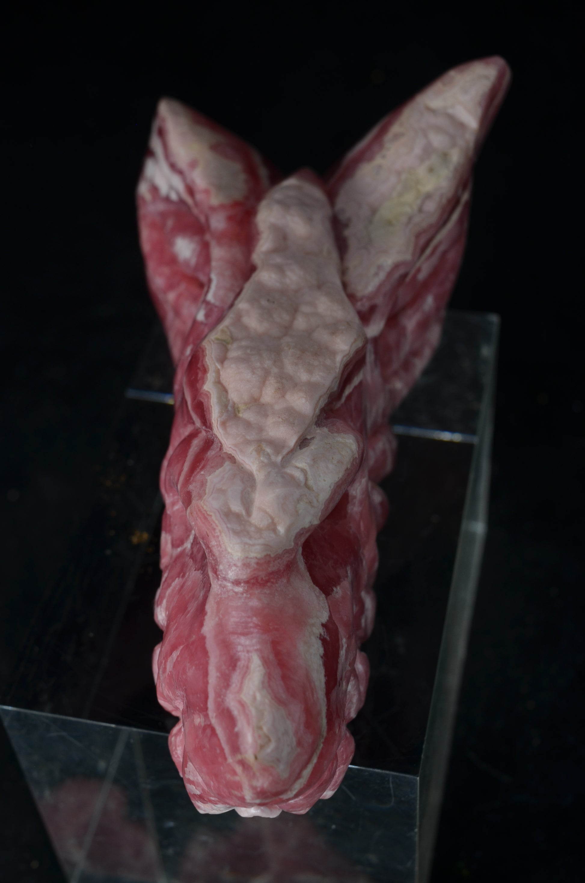 Manus skulls unique Crystal Carvings handmade skulls dragons pendants preseli bluestone tribals spiritual meaning wand Unicorn ..  rhodochrosite