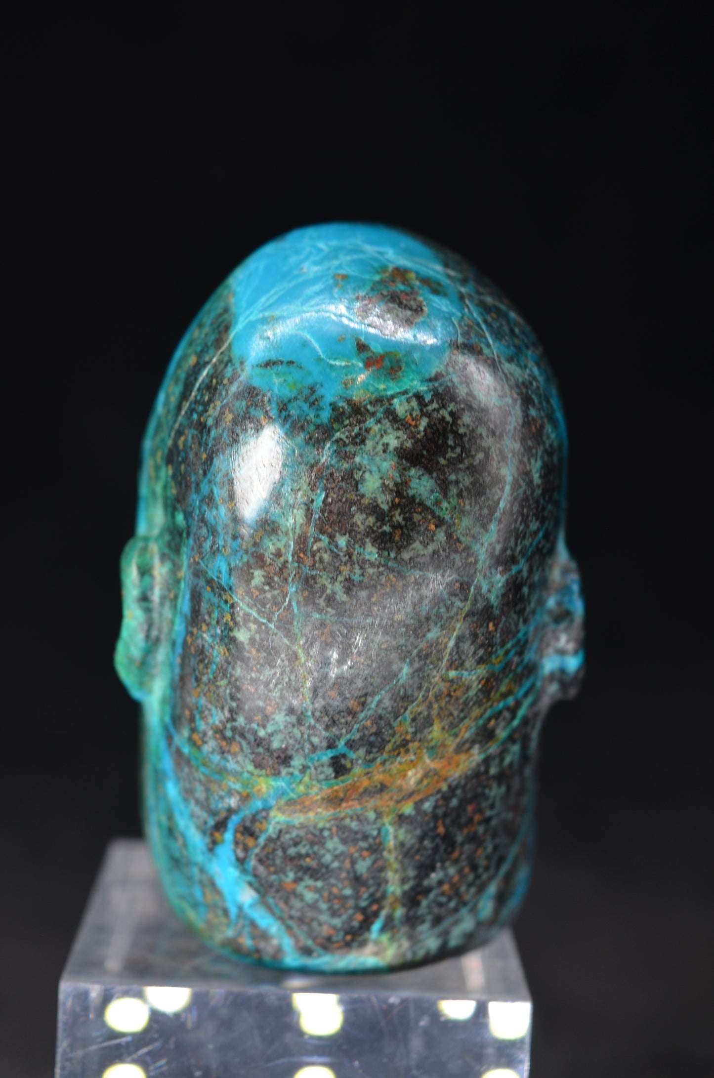 Chrysocolla  "Blow of Life" Skull