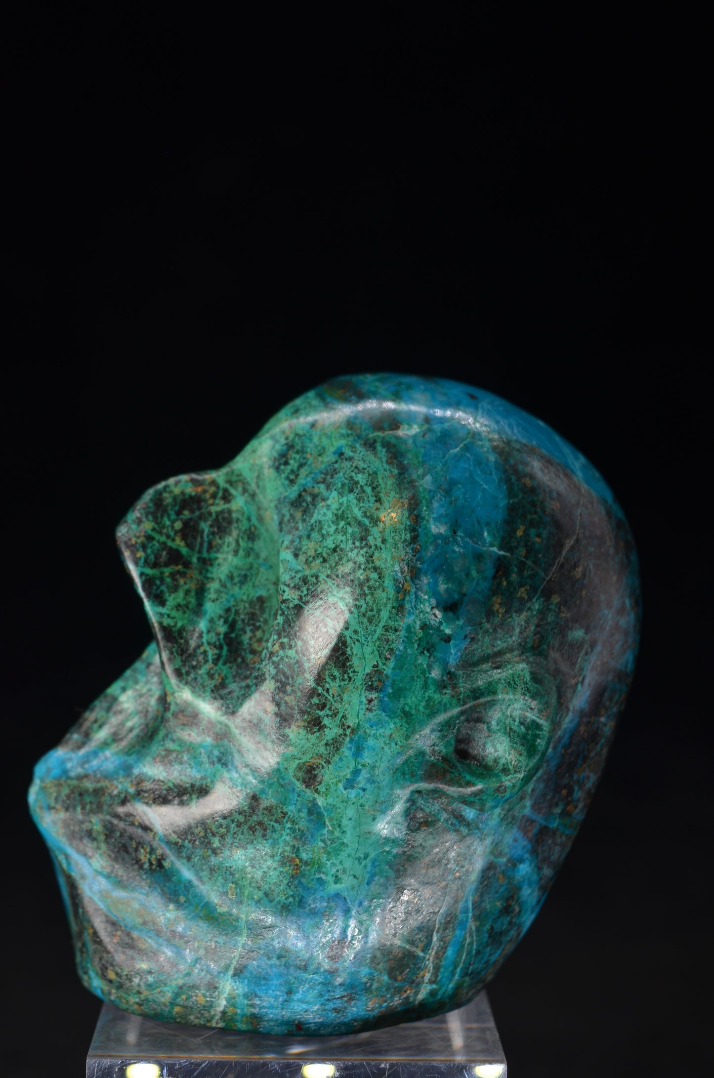 Chrysocolla  "Blow of Life" Skull