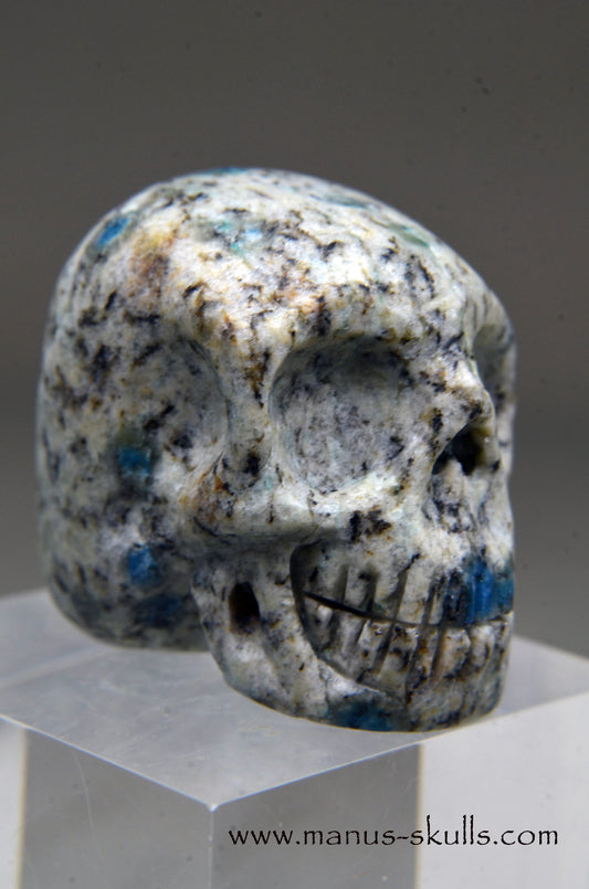 K2 Jasper / Azurite Granite SKULL