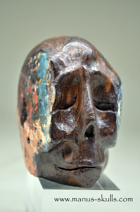 Australian Boulder Opal Skull Face