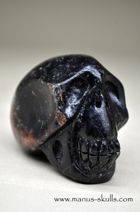 Black Tourmaline Manus Skull