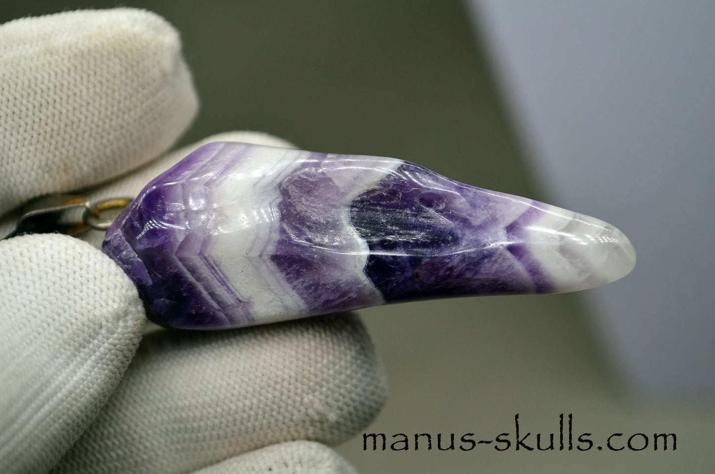 Chevron Amethyst Pendant