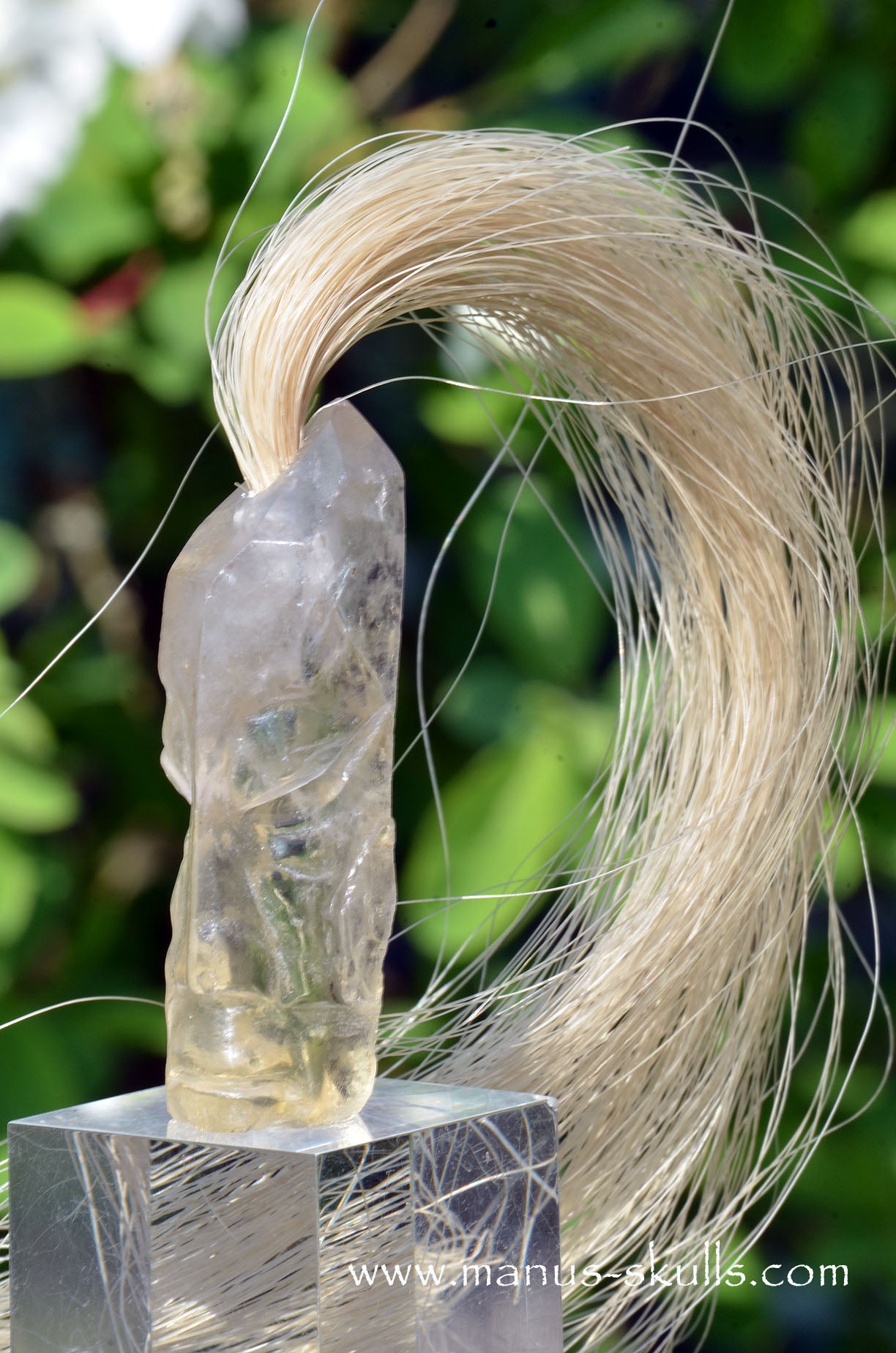 Citrine Quartz Tribal Skull
