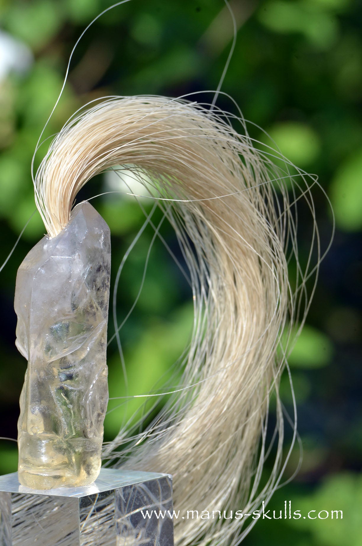 Citrine Quartz Tribal Skull