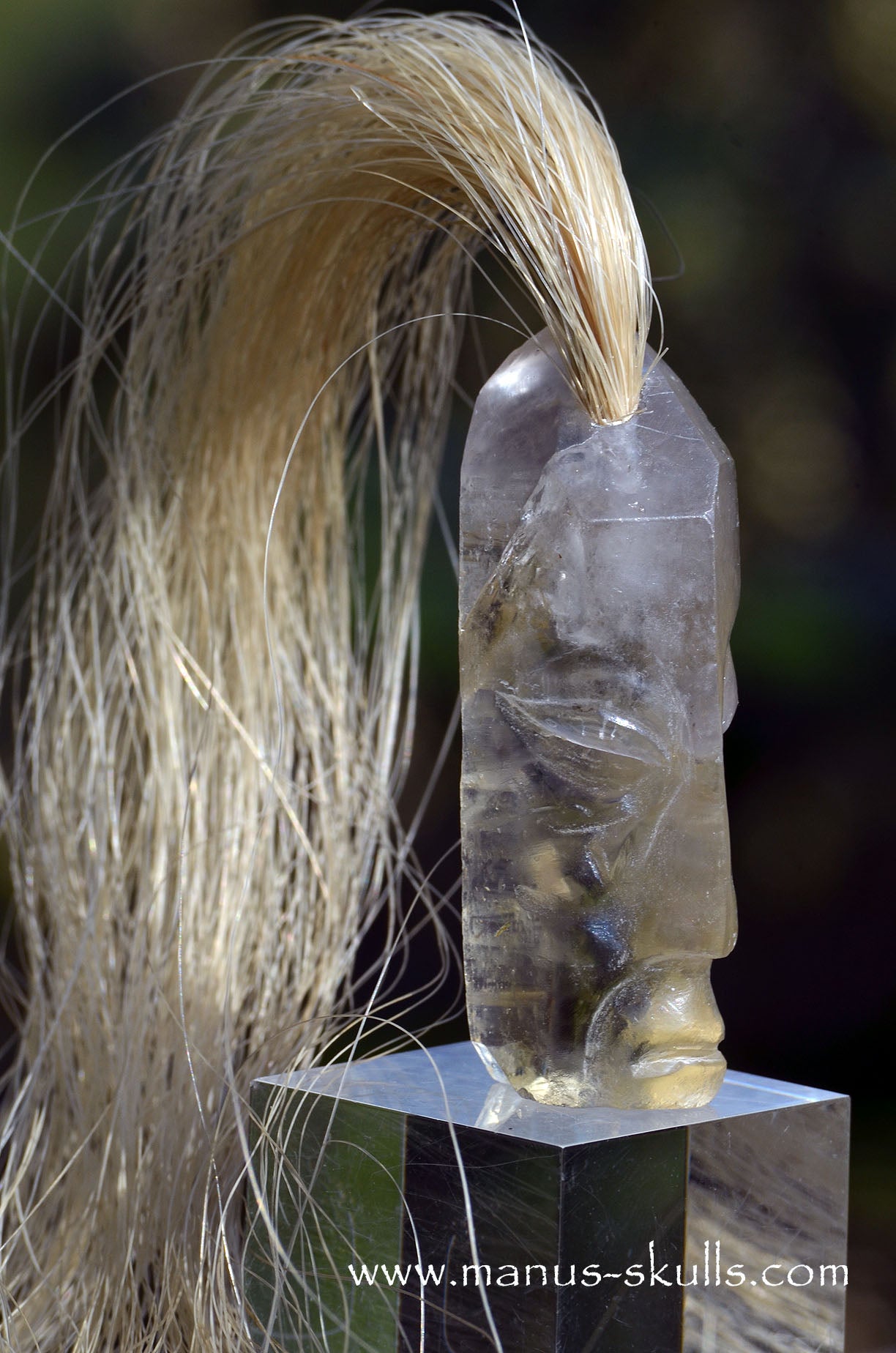 Citrine Quartz Tribal Skull
