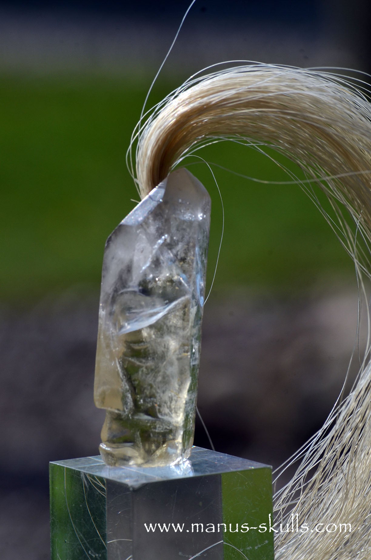 Citrine Quartz Tribal Skull