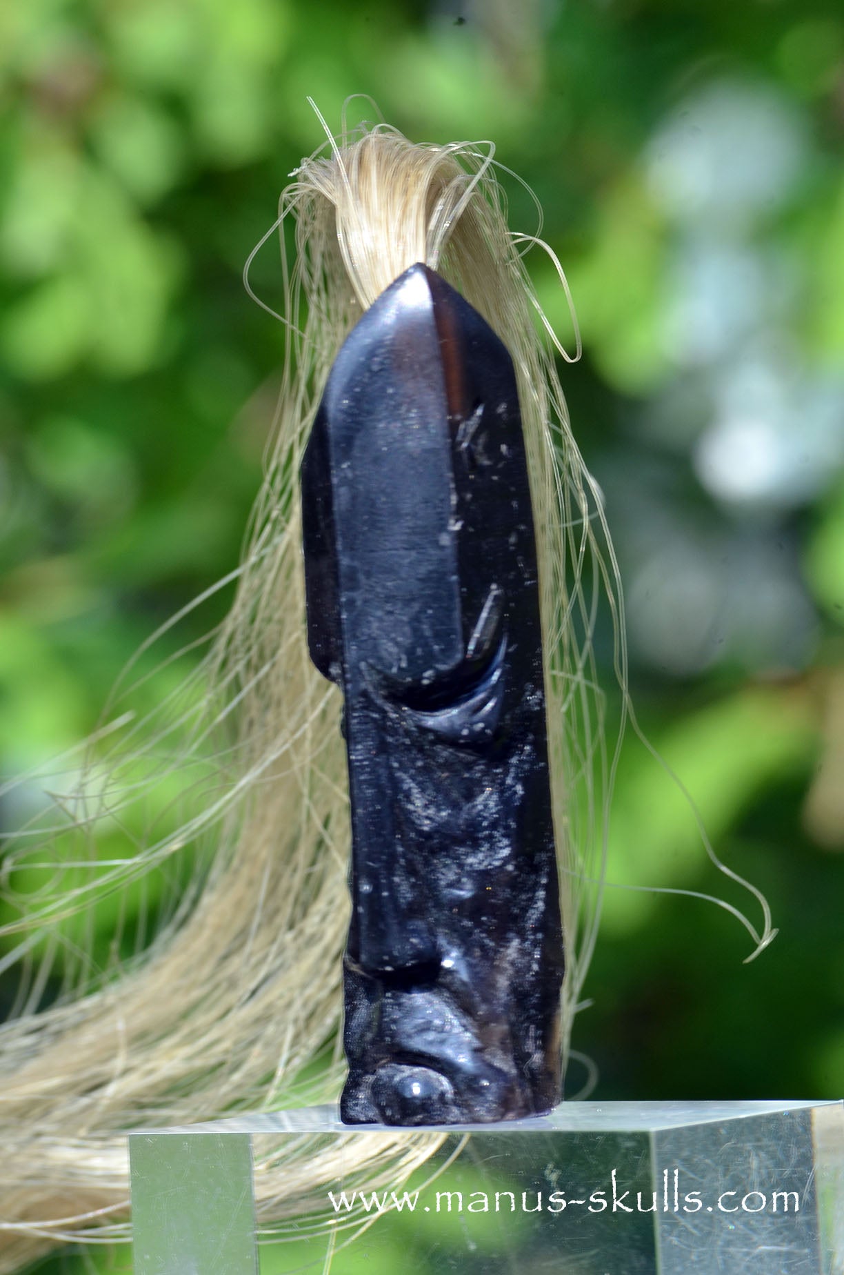 Smokey Quartz Tribal Skull