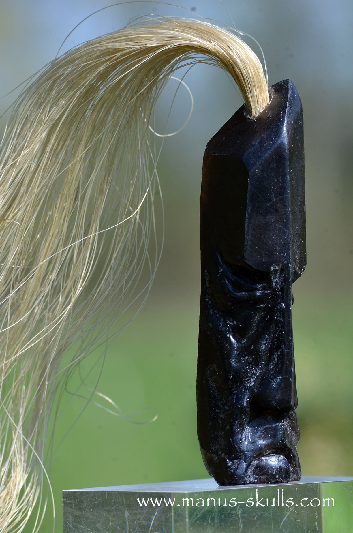 Smokey Quartz Tribal Skull