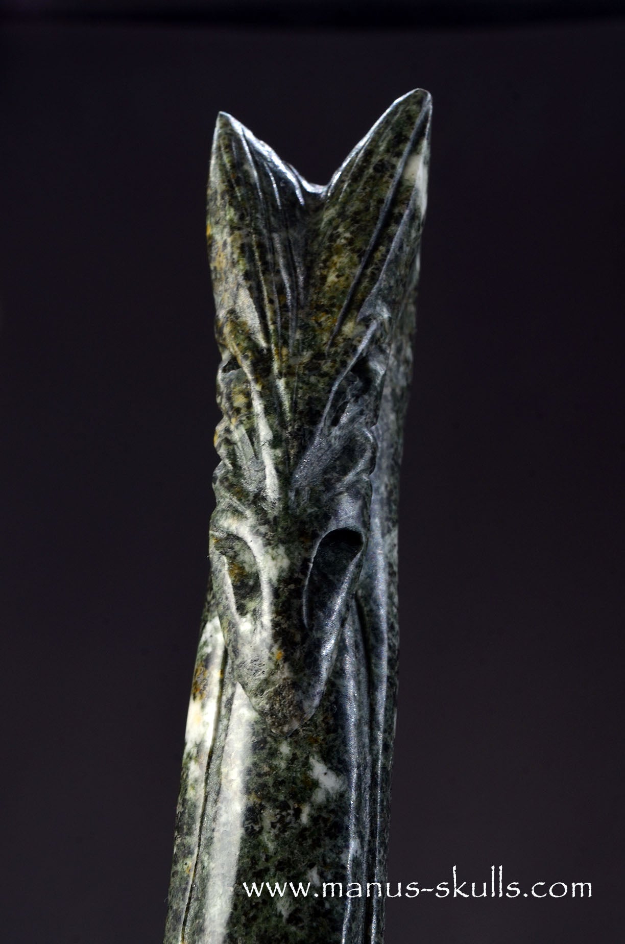 Manus skulls unique Crystal Carvings handmade skulls dragons pendants preseli bluestone tribals spiritual meaning wand Unicorn .. 