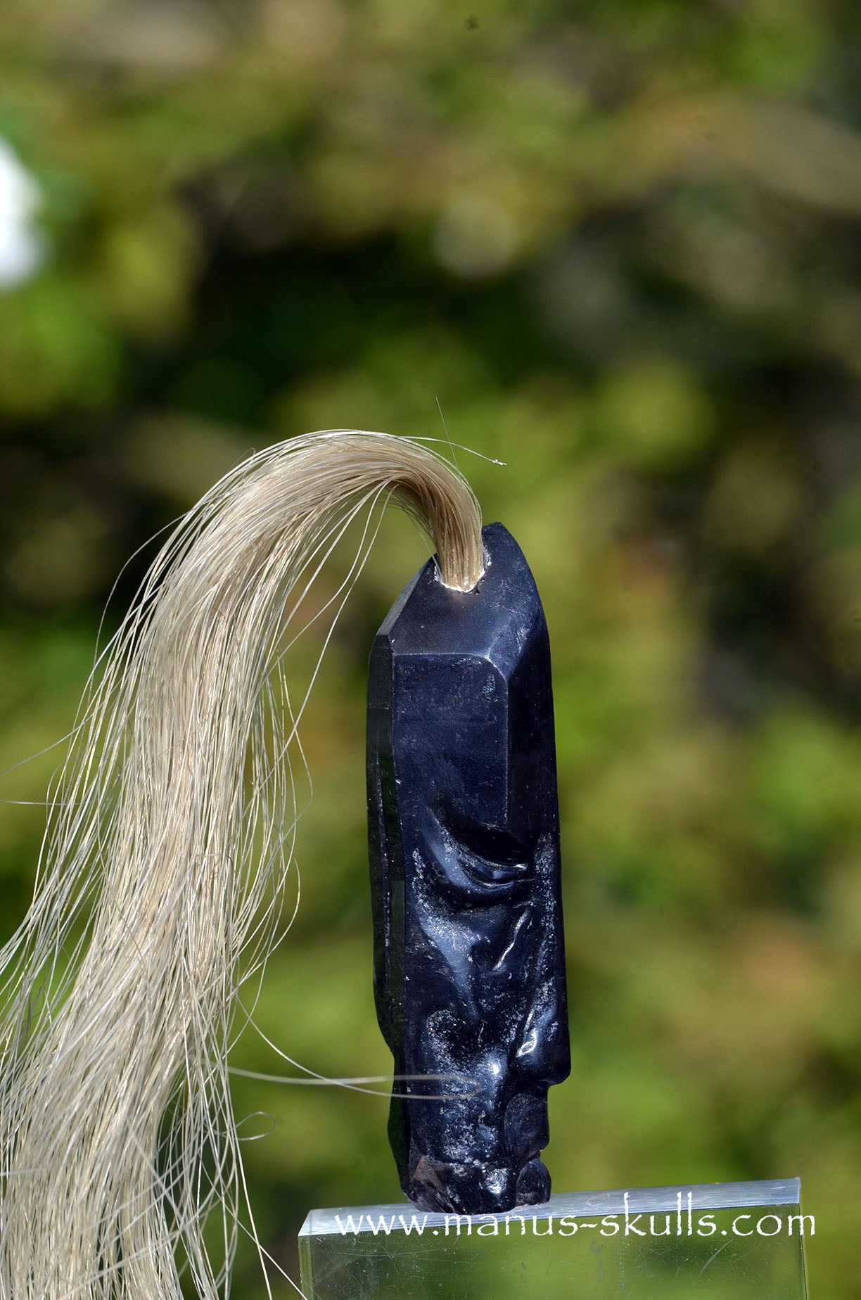 Smokey Quartz Tribal Skull