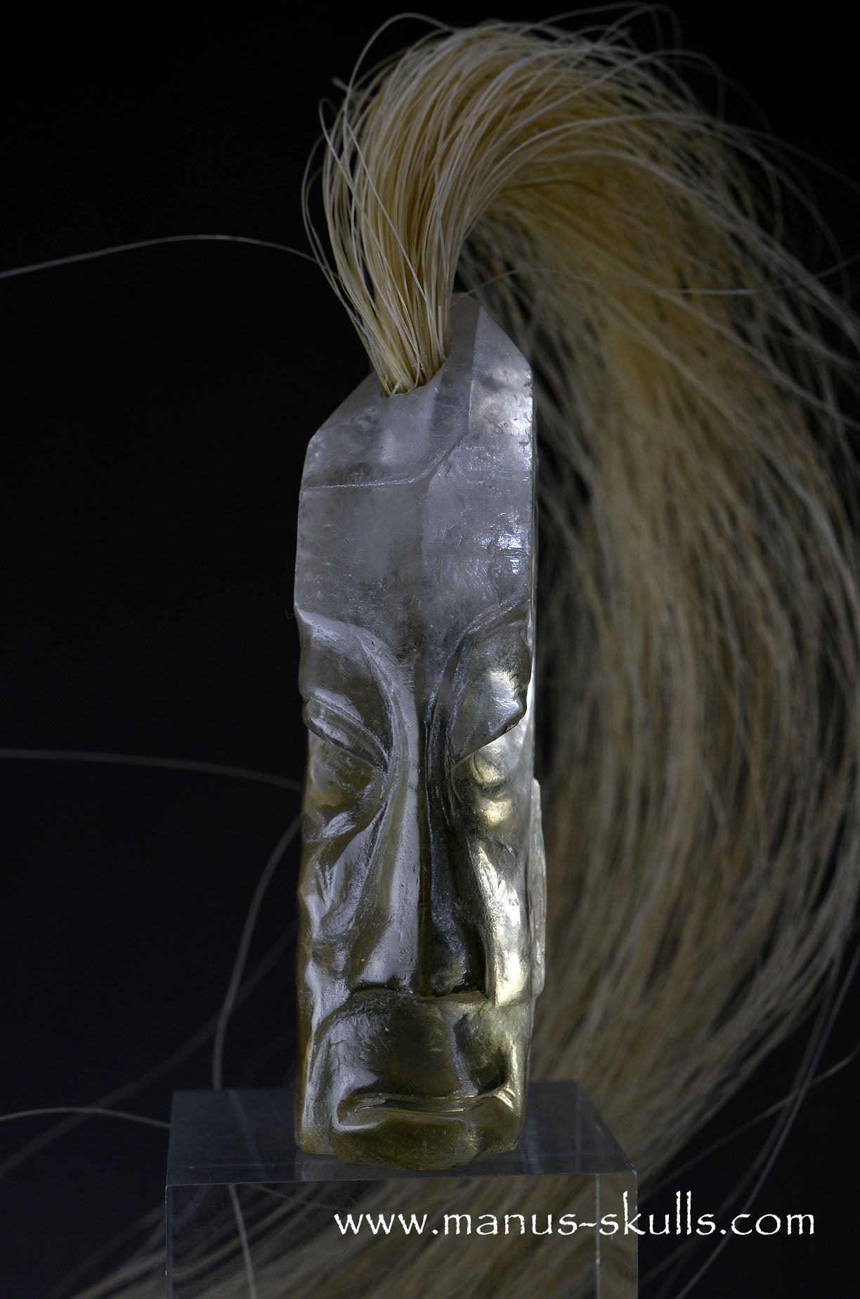 Citrine Quartz Tribal Skull