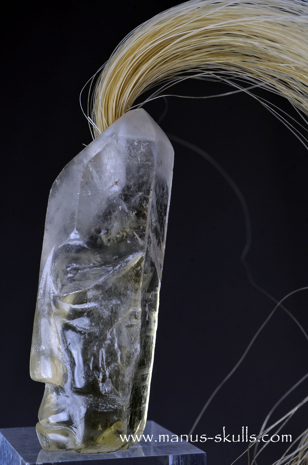 Citrine Quartz Tribal Skull
