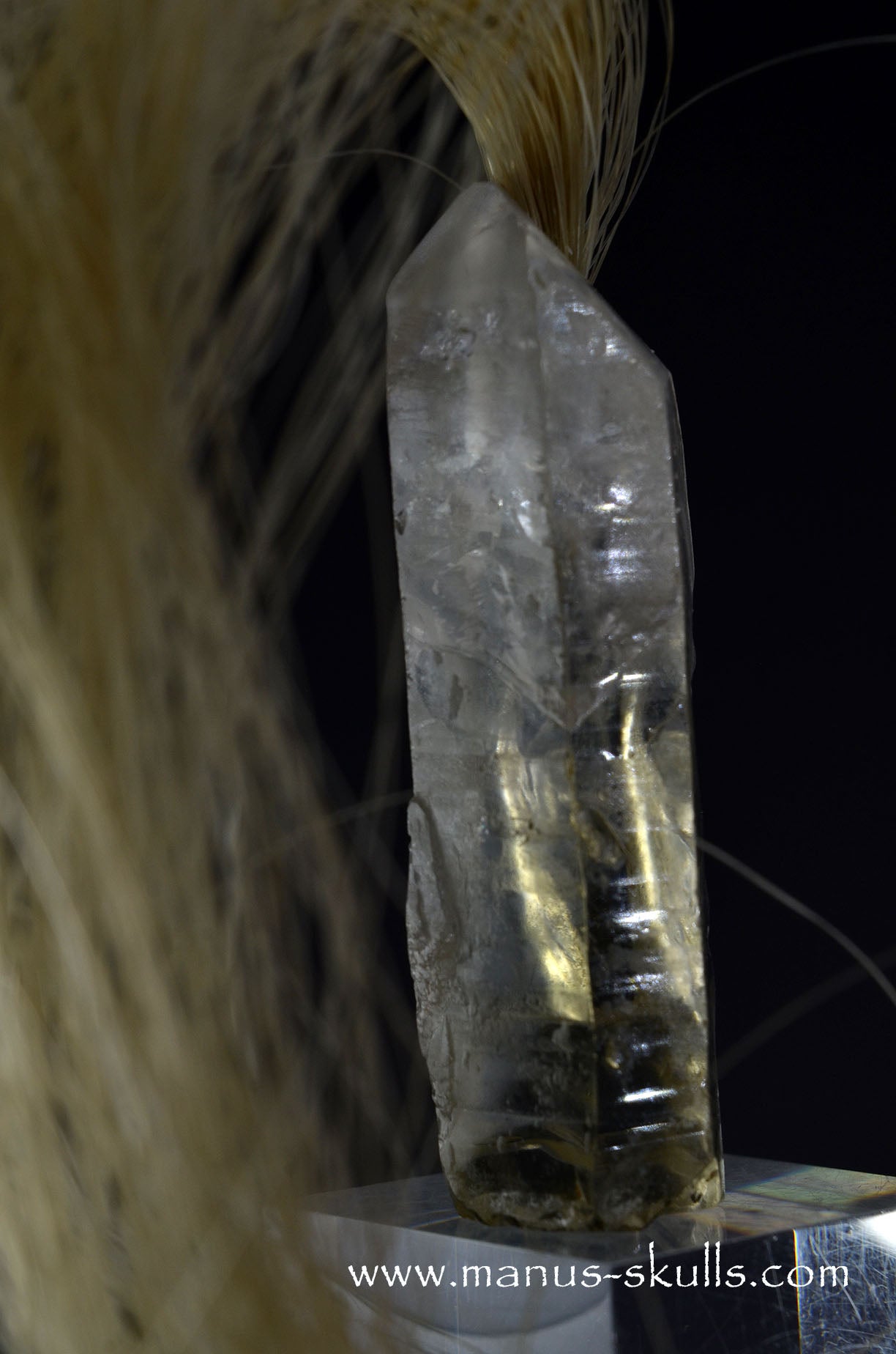 Citrine Quartz Tribal Skull