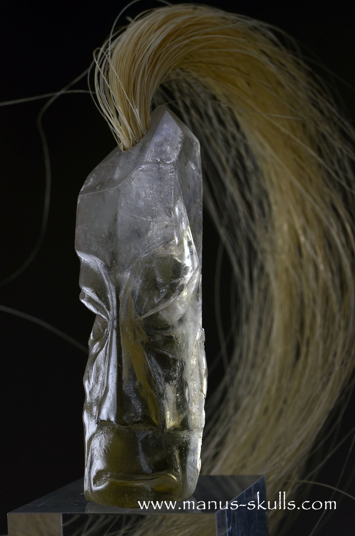 Citrine Quartz Tribal Skull