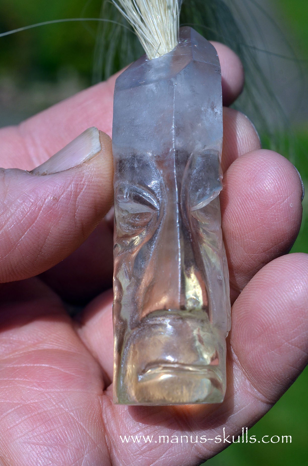 Citrine Quartz Tribal Skull
