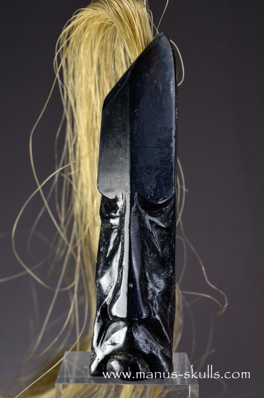 Manus skulls unique Crystal Carvings handmade skulls dragons pendants preseli bluestone tribals spiritual meaning wand Unicorn ..  smokey quartz tribal