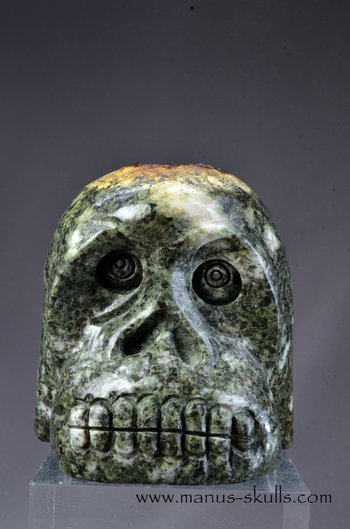 Manus skulls unique Crystal Carvings handmade skulls dragons pendants preseli bluestone tribals spiritual meaning wand Unicorn .. 