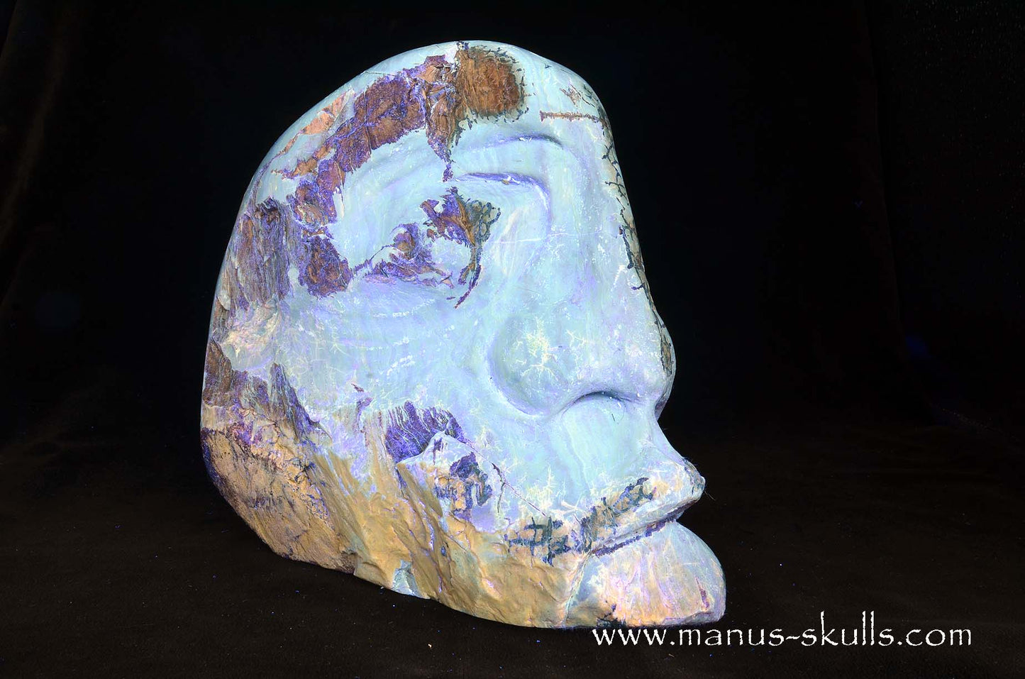 Huge  Amber Tribal Skull from the ancients (UV active)