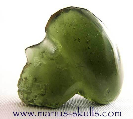 Moldavite Skull