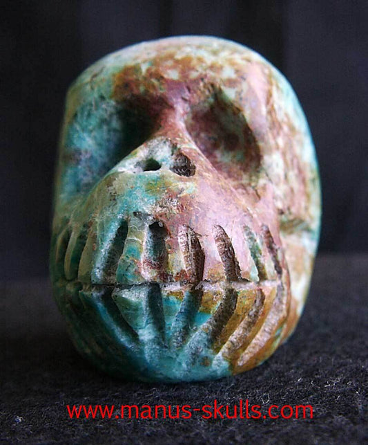 Chrysocolla Skull