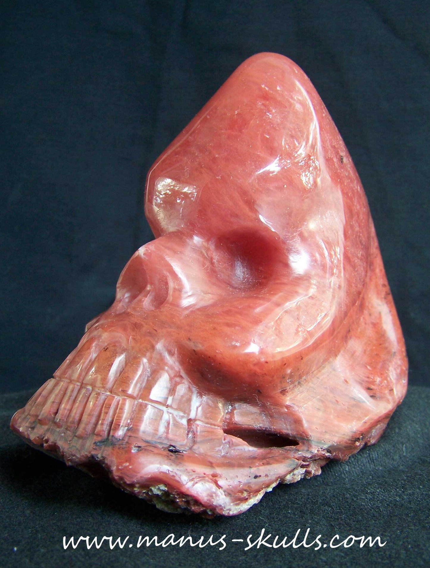 Strawberry Quartz (manmade) Skull