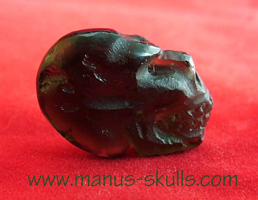 Moldavite Skull