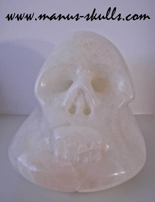 White Selenite Skull